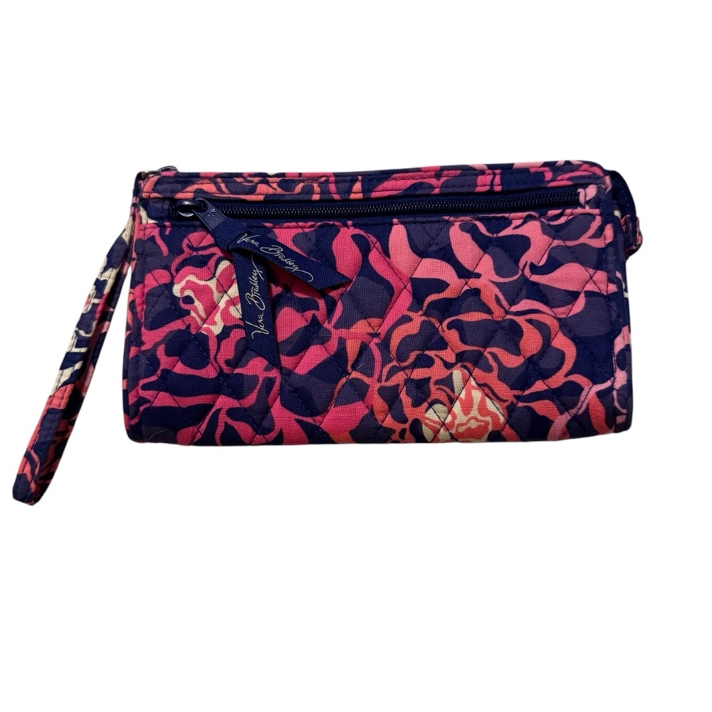 Vera Bradley Catalina Pink Zip Top Quilted Cotton Wallet